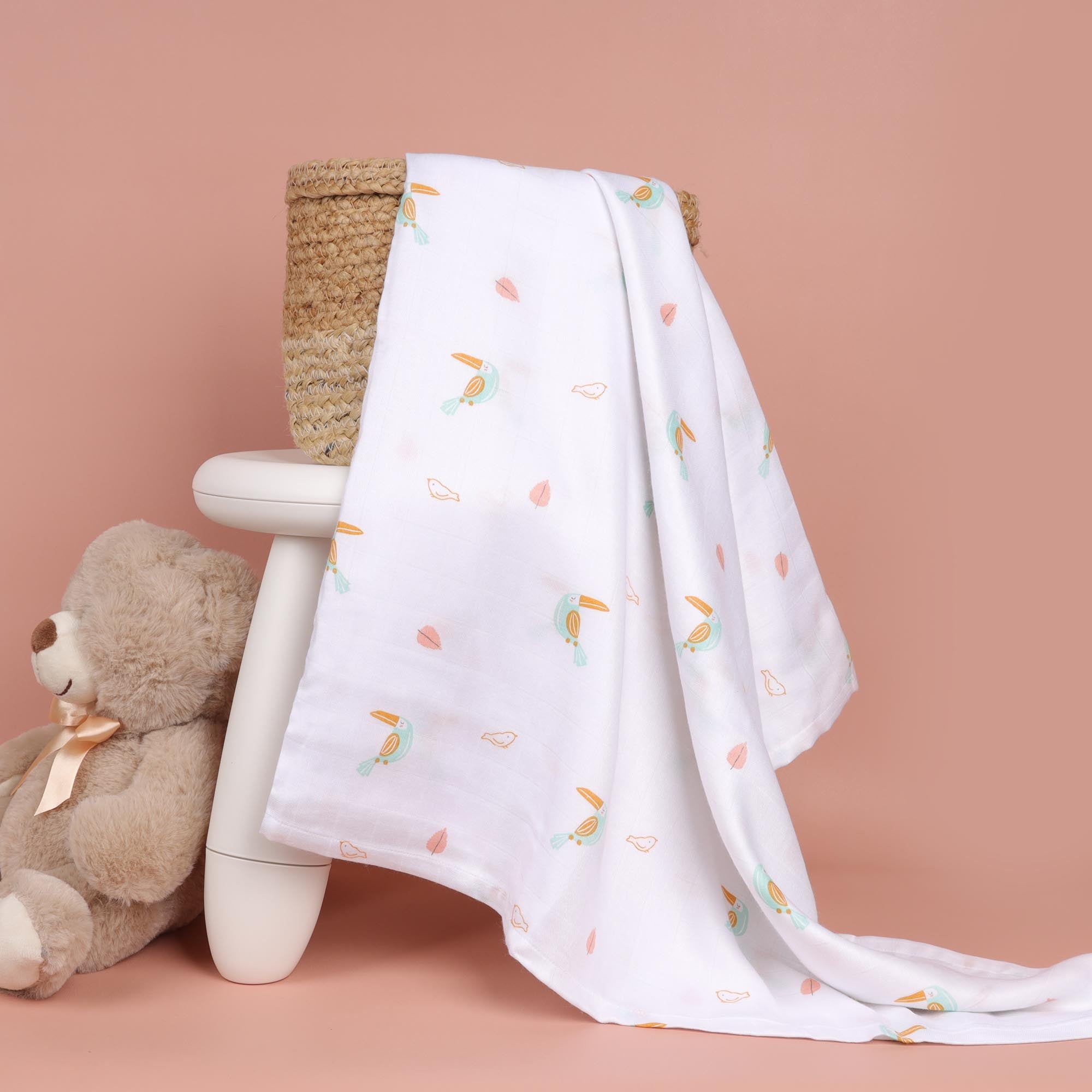 Buy Birds Bamboo Swaddle Wrap for Newborn Kicks & Crawl
