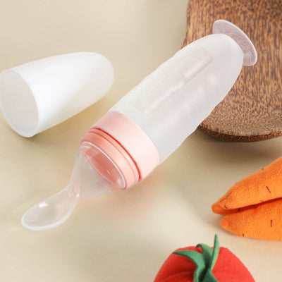 Pink Baby Squeeze Bottle Feeder