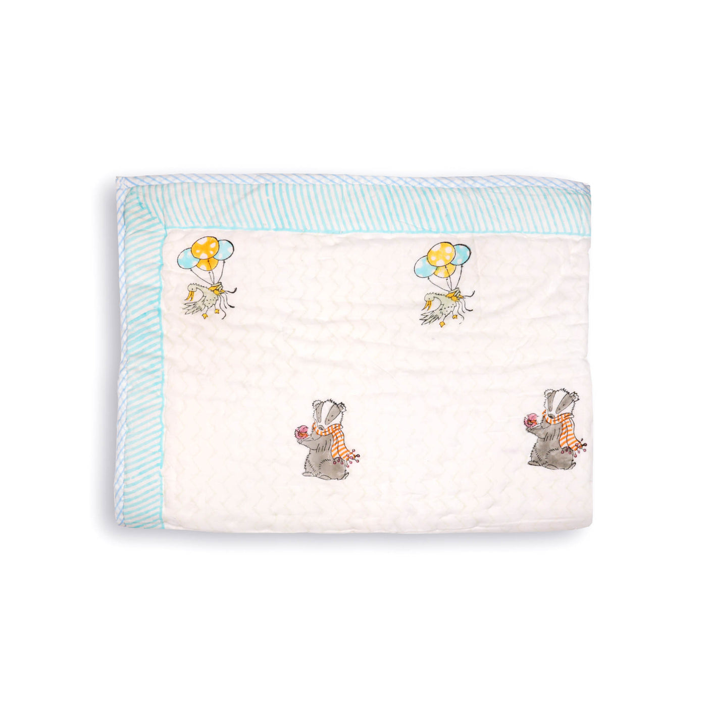  Bears & Ballons Quilted Thick Blanket