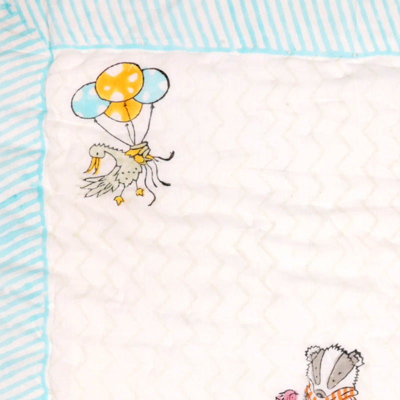  Bears & Ballons Quilted Thick Blanket
