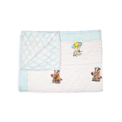  Bears & Ballons Quilted Thick Blanket