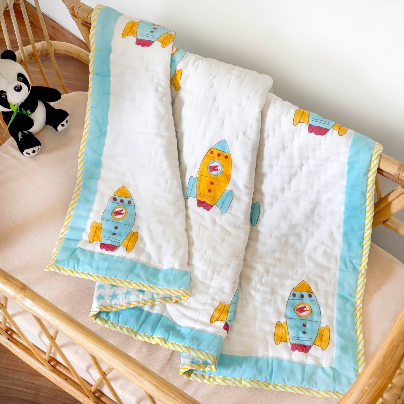 Sky Rocket Quilted Thick Blanket