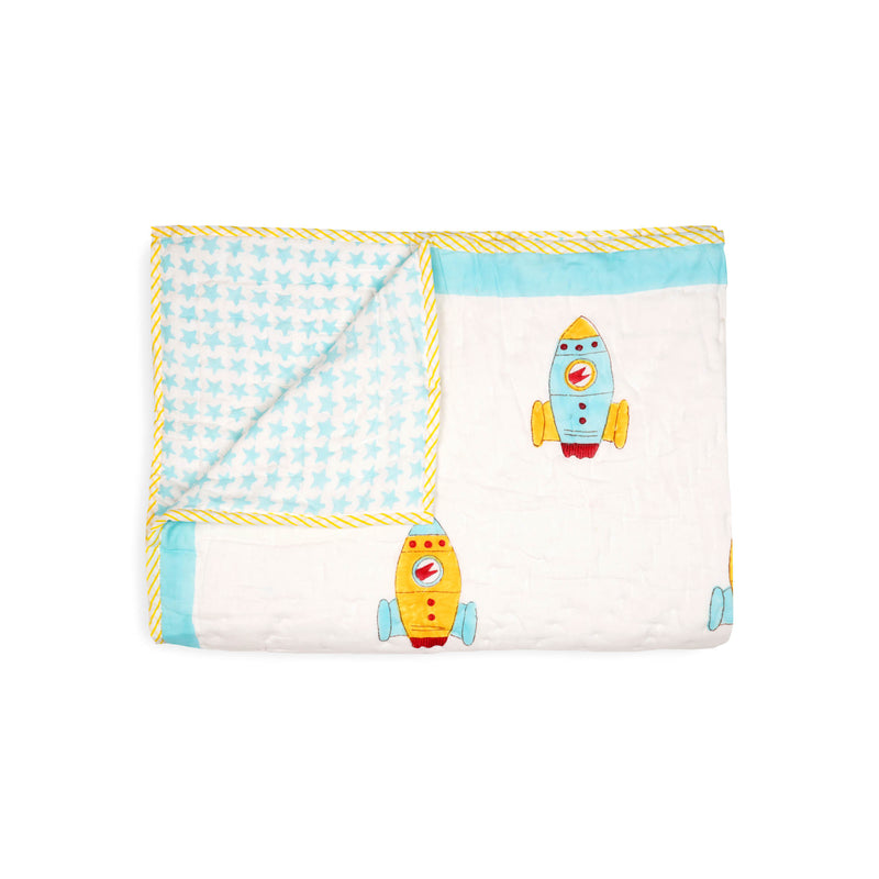 Sky Rocket Quilted Thick Blanket