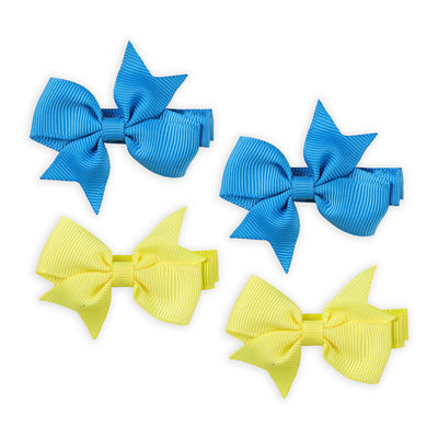 Blue and Yellow Tiny Locks Hairclips