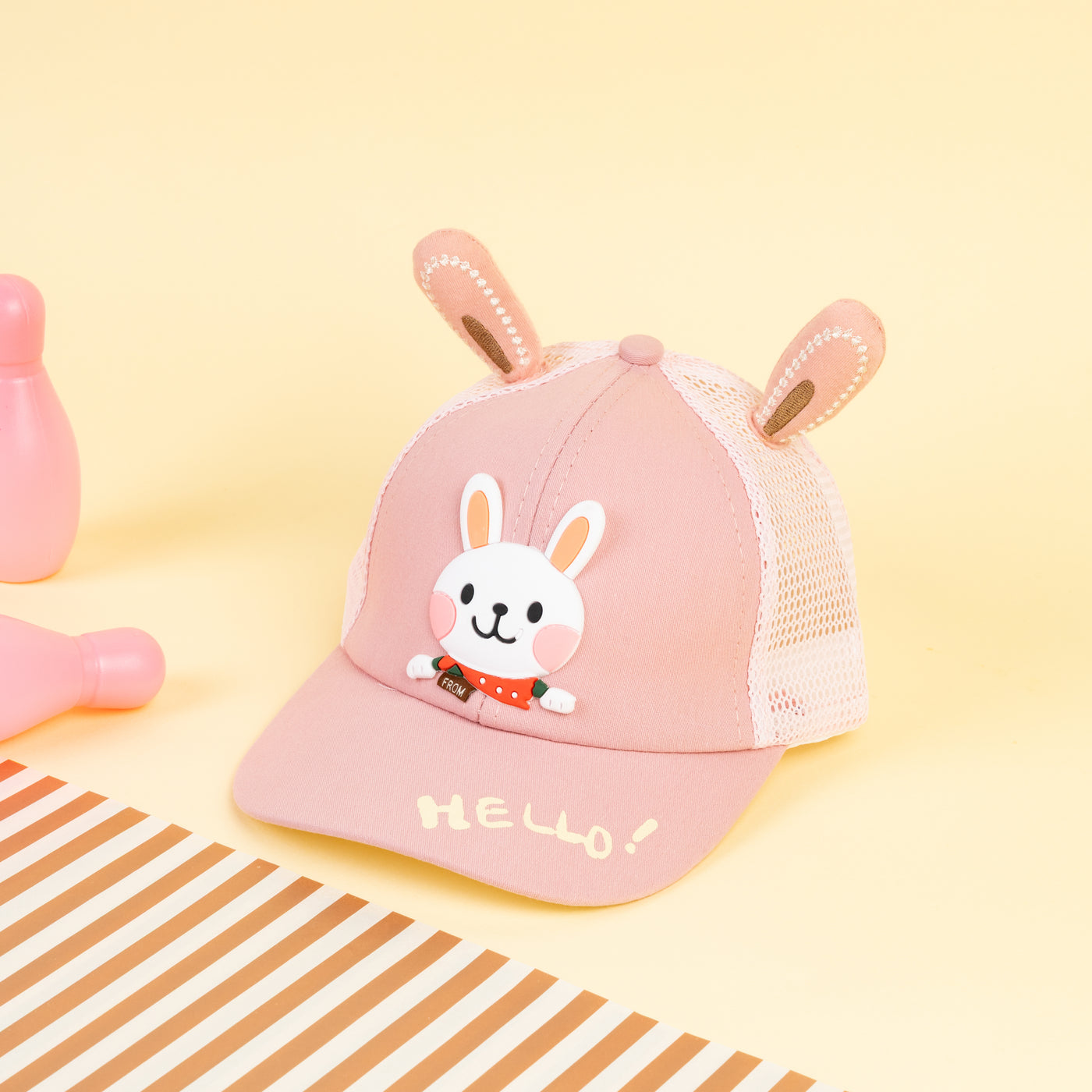 Blushing Teddy Baby Cap