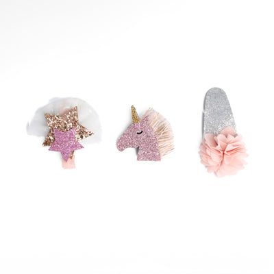 Stardust Unicorn Clips (Set of 3)