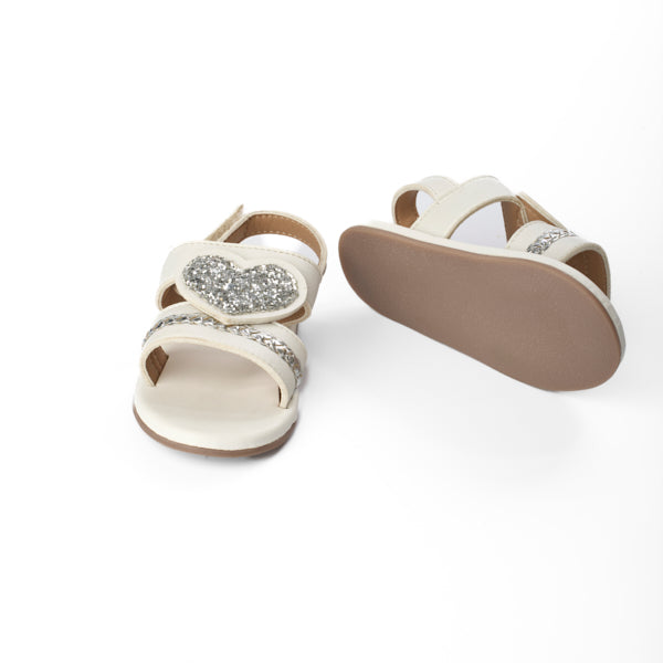 Silver heart Sandals