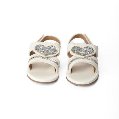 Silver heart Sandals