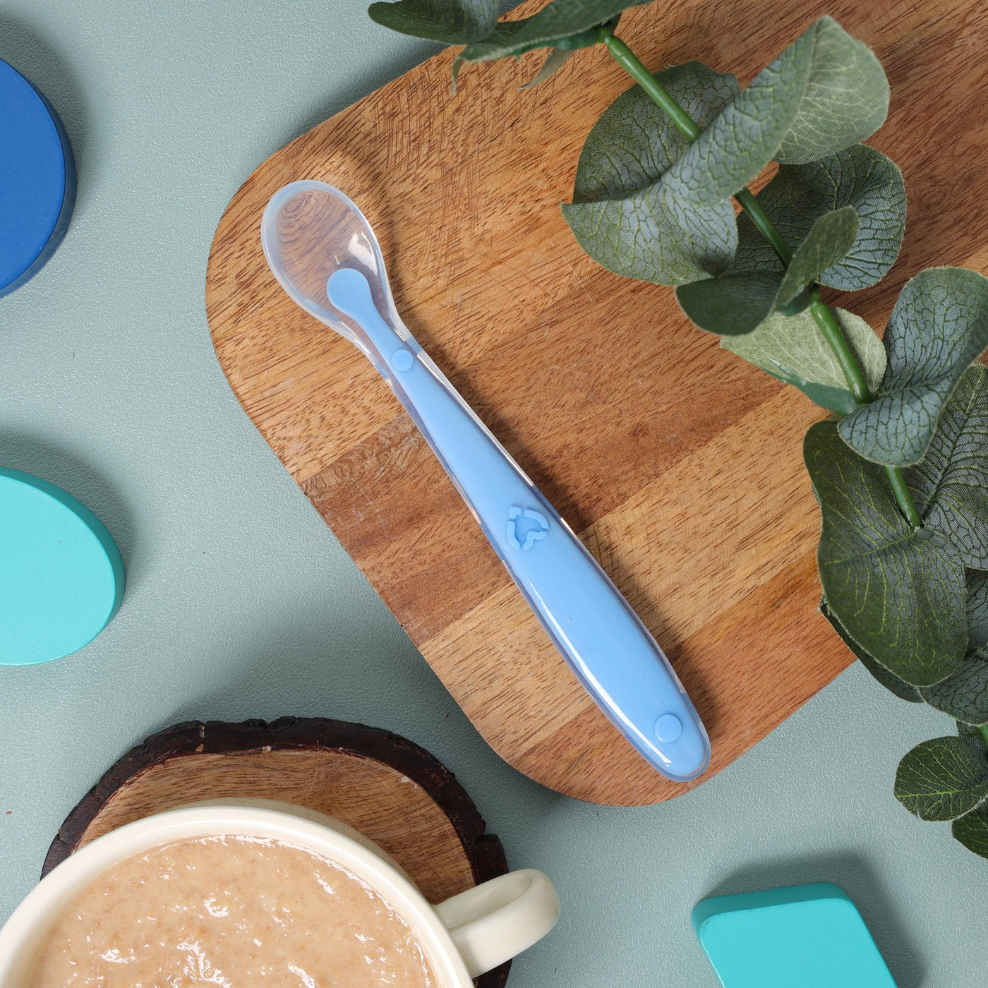 Baby Blue Long Silicone Spoon