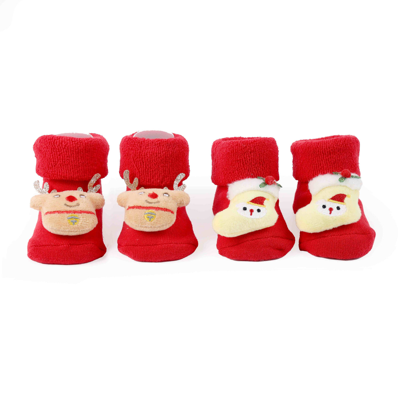 Festive Reindeer Christmas socks - Pack of 2