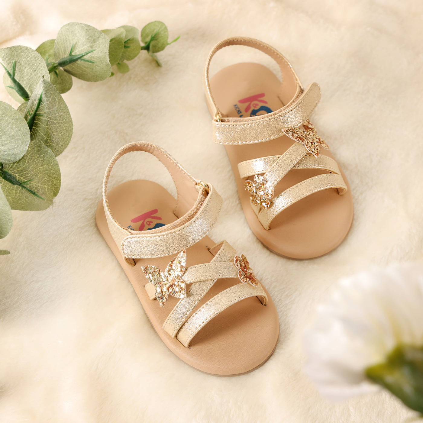 Golden Butterfly Sandals