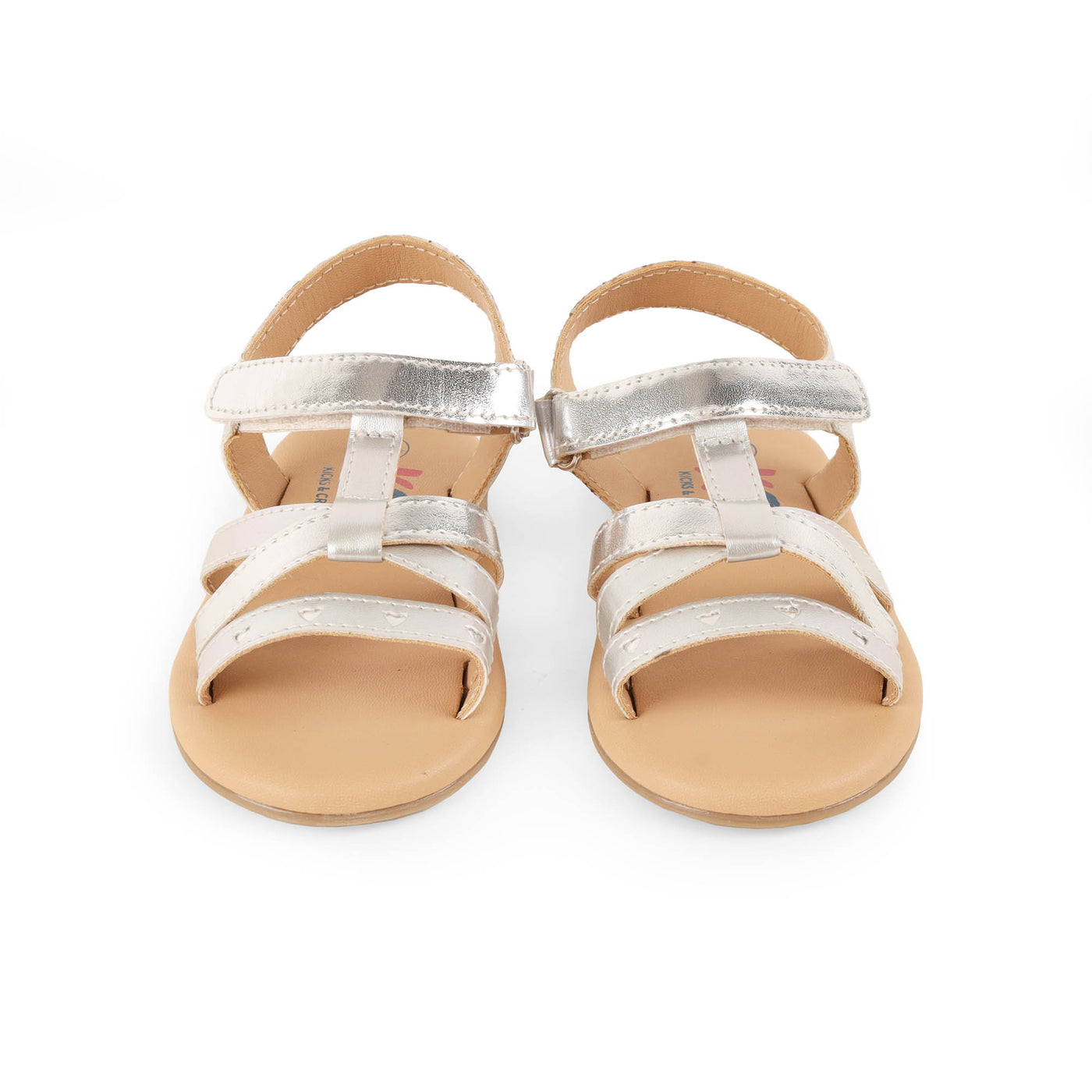 Shinny Hearts Silver Sandals