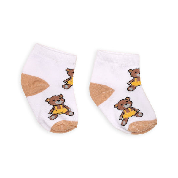 Cuddly Bear Flat Socks (Pack of 3)