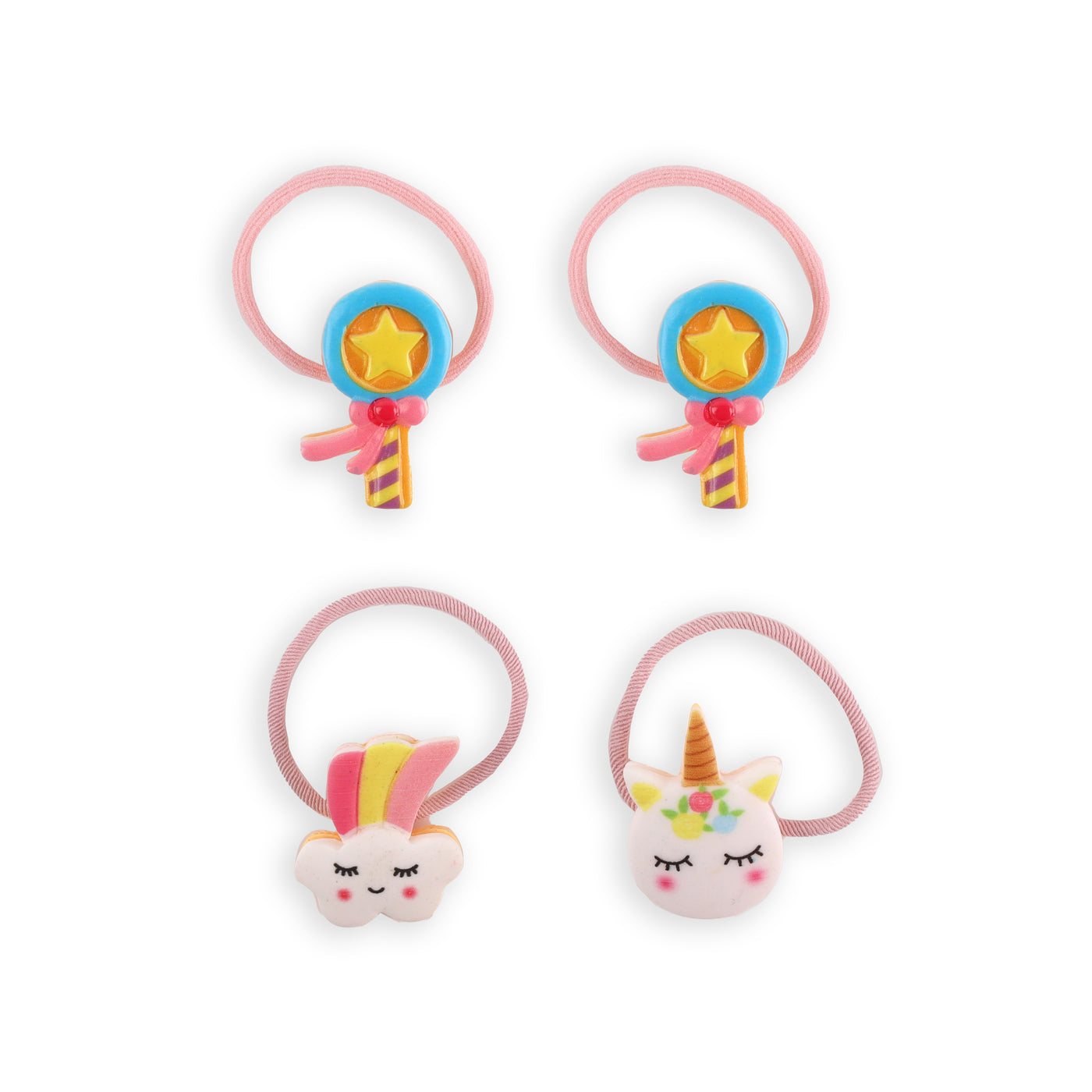 Unicorn and Candy Rubberbands - Pack of 4