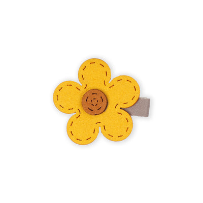 BROWN FLOWER POWER HAIRCLIP- 4 PACK