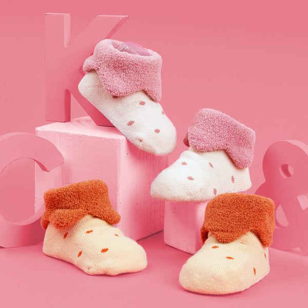 Strawberry & Raspberry Cozy Socks - 2 Pack