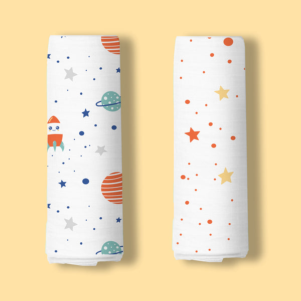 Space Explorer Organic Swaddle - 2 pack