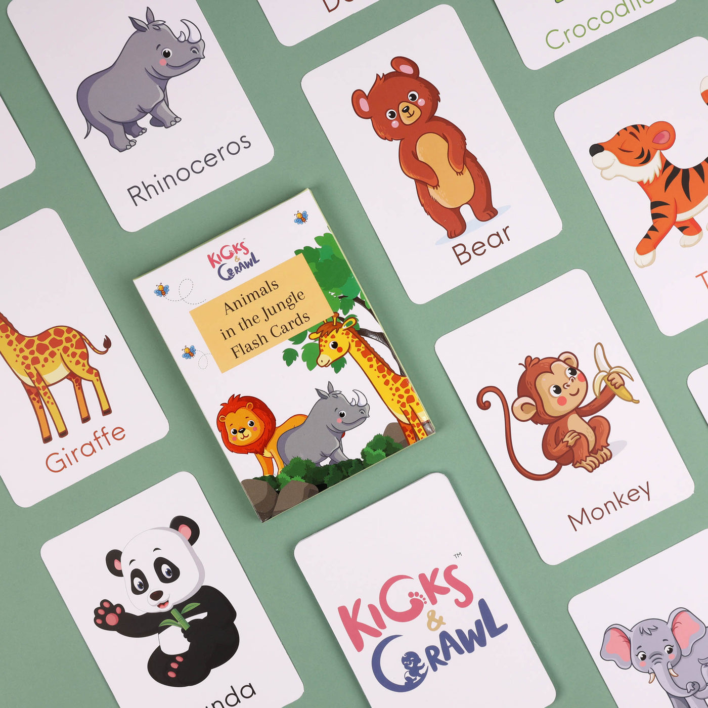 Jungle Animal Flashcards for Kids