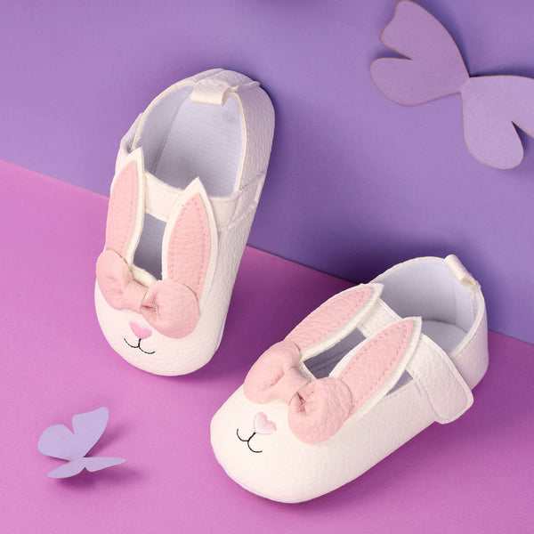 Cute Bunny Baby Shoes - White