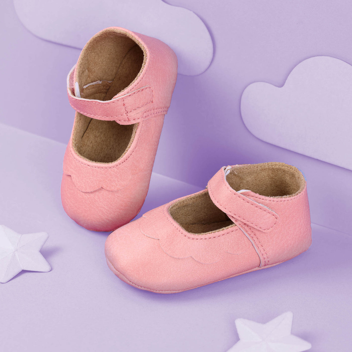 Pink Ruffle Baby Shoes