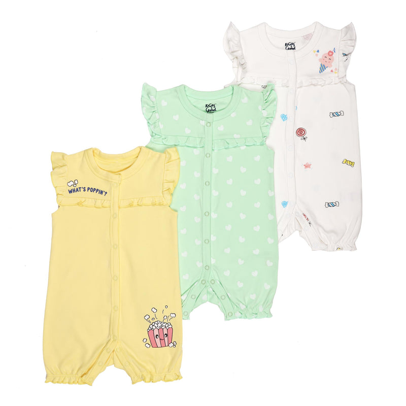 Party Essential Rompers - 3 Pack