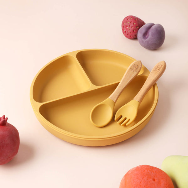 Silicone Plate & Cutlery Set