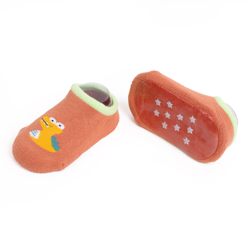Dino Orange & Yellow Socks - 2 Pack
