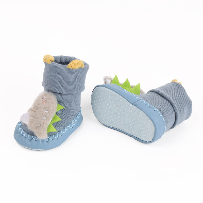 Daddy's Lil Dino Booties - Blue