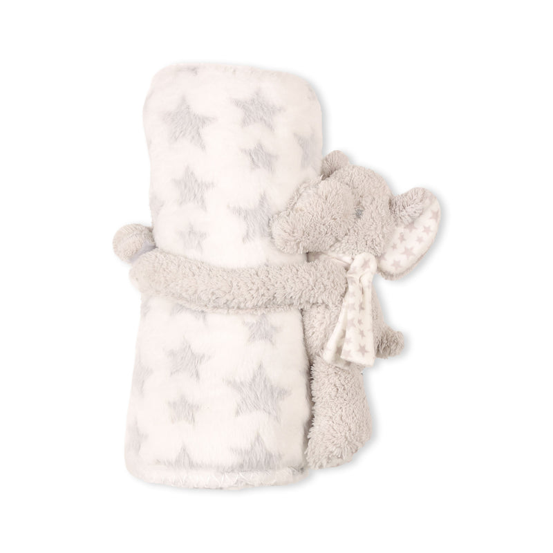 Friendly Elephant Blanket with Toy - Kicksandcrawl