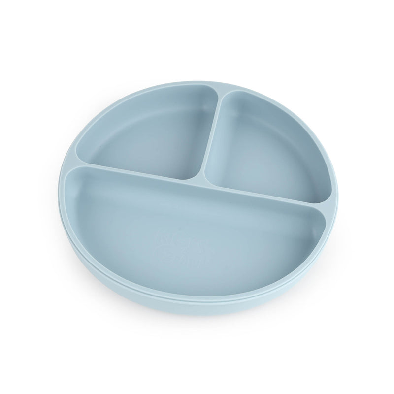 Silicone Plate & Cutlery Set - Sky Blue