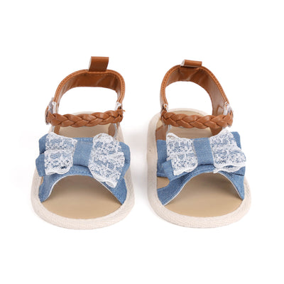 Denim & Lace Baby Sandals