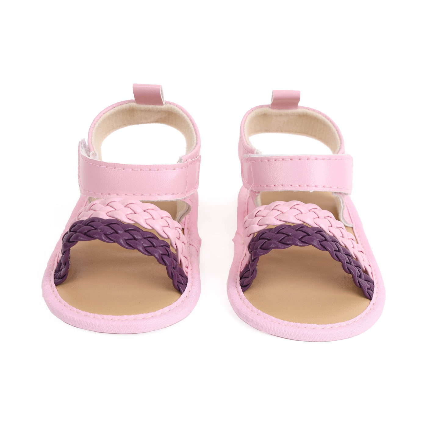 Pink & Purple Braided Sandals