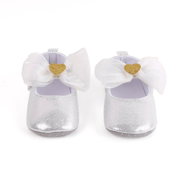 Silver Dazzle Bow Booties