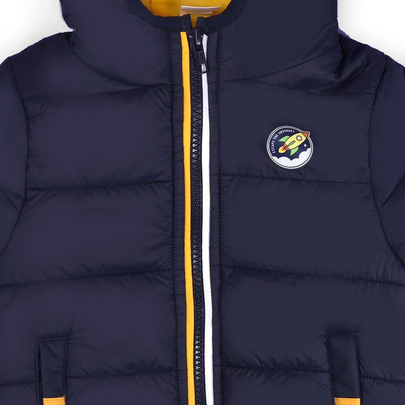 Space Star Navy Blue Puffer Jacket