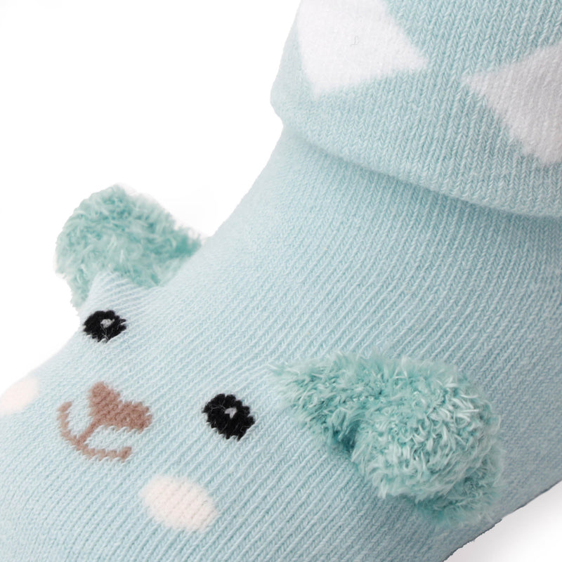 Adorable Animals Baby Pink & Mint Socks - 2 Pack