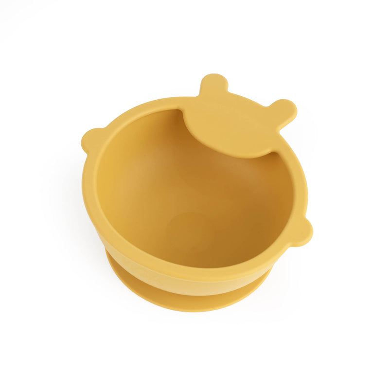 Bear Silicone Bowl & Spoon Set - Yellow