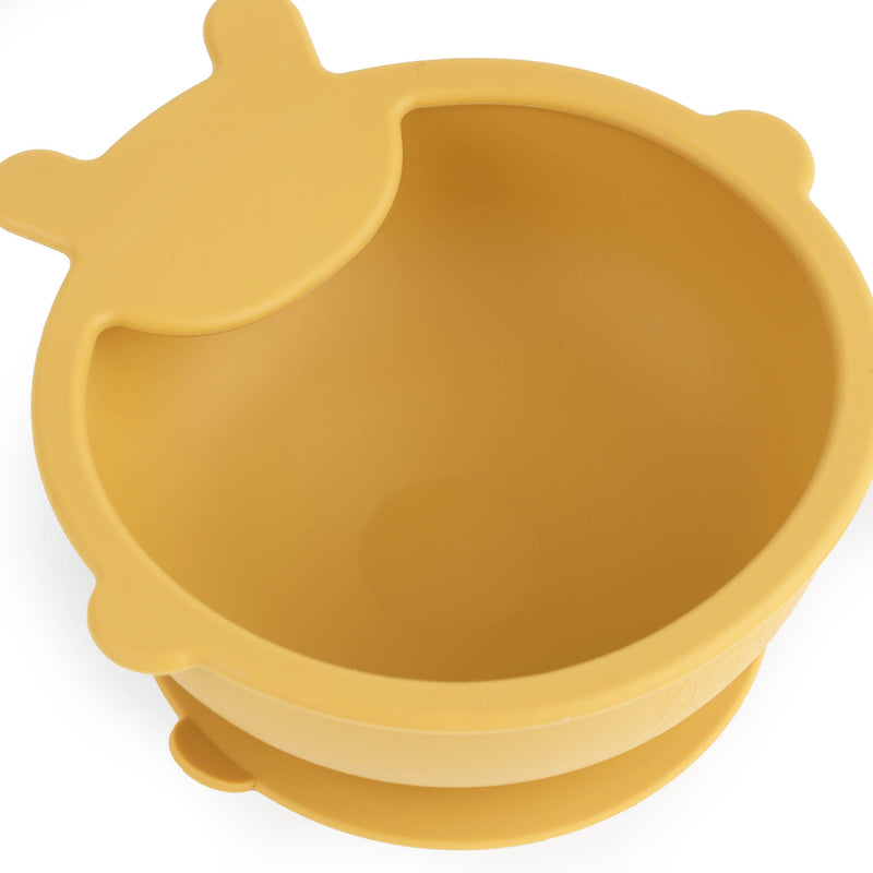 Bear Silicone Bowl & Spoon Set - Yellow