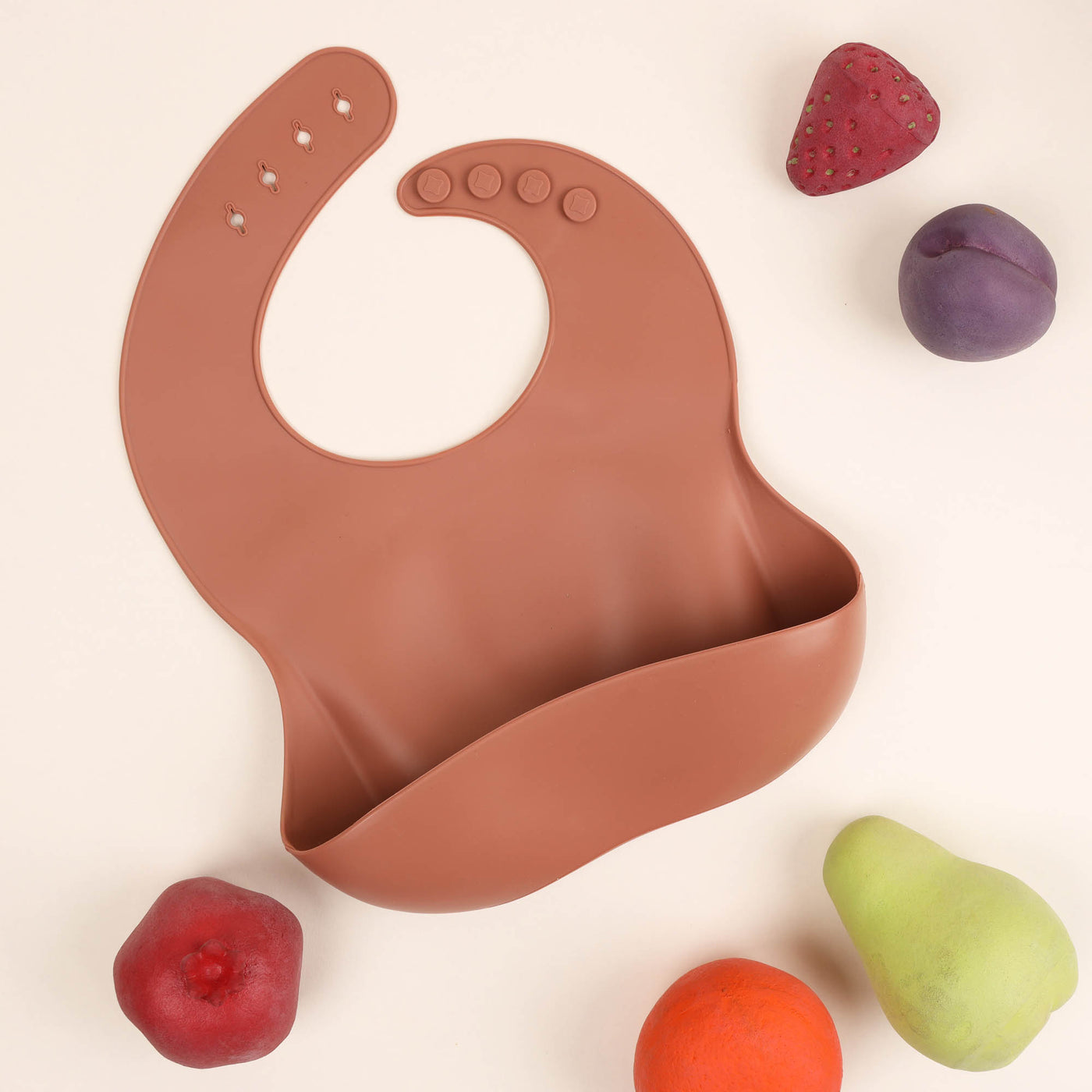 Brown Silicone Bibs