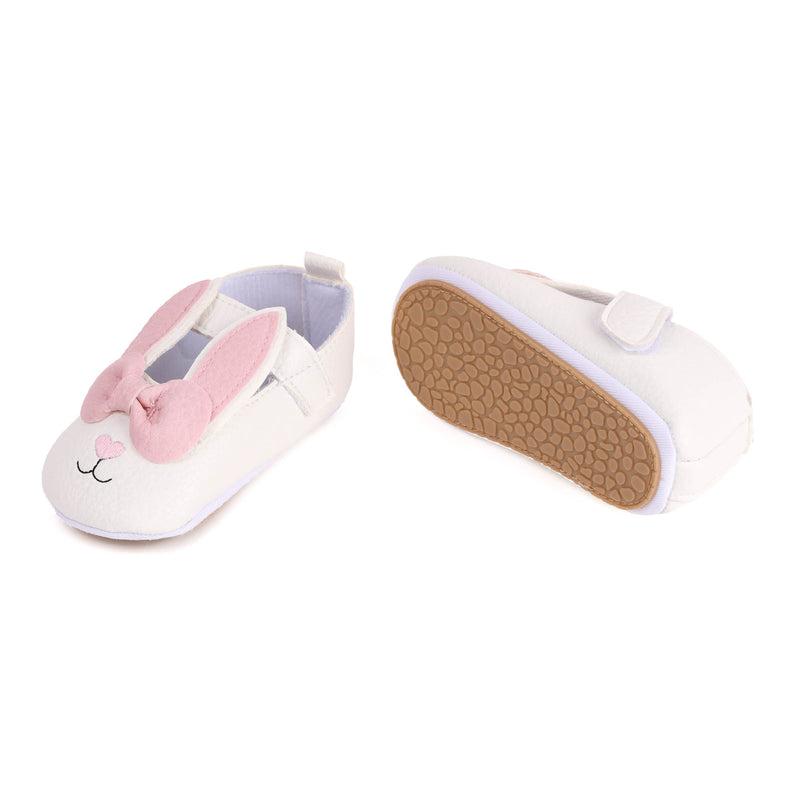 Cute Bunny Baby Shoes - White