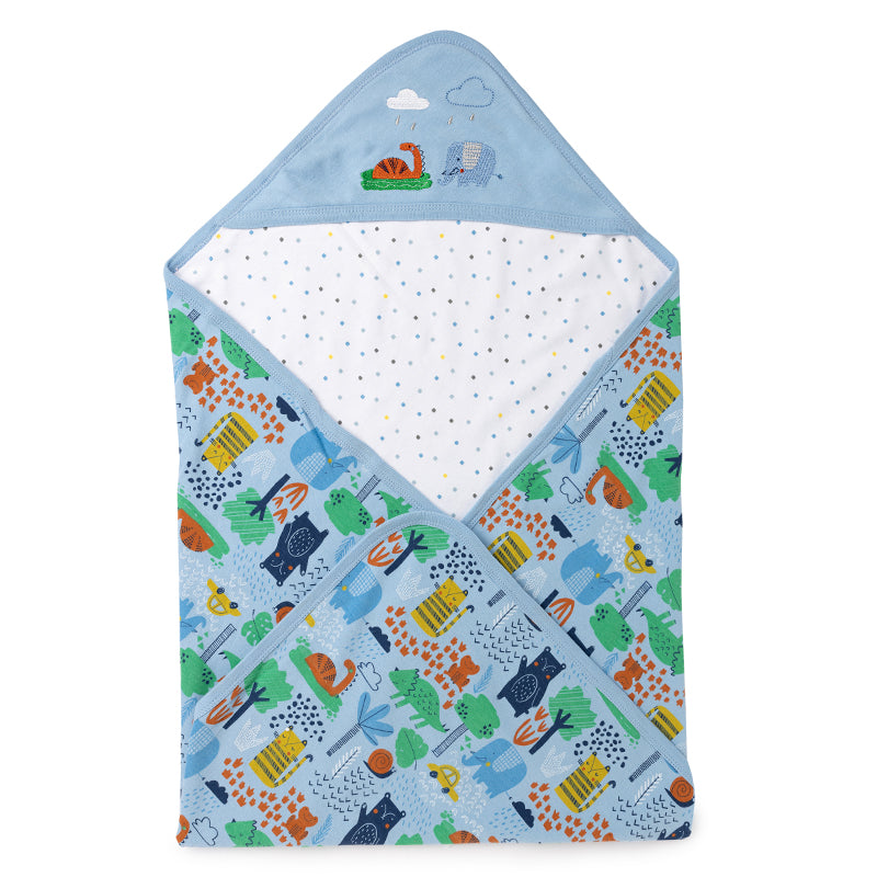 Animal World Hooded Blanket