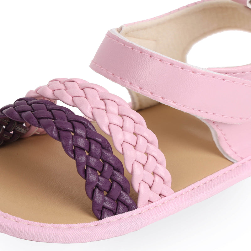 Pink & Purple Braided Sandals
