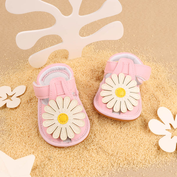 Flower Power Baby Shoes - Pink