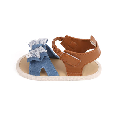 Denim & Lace Baby Sandals