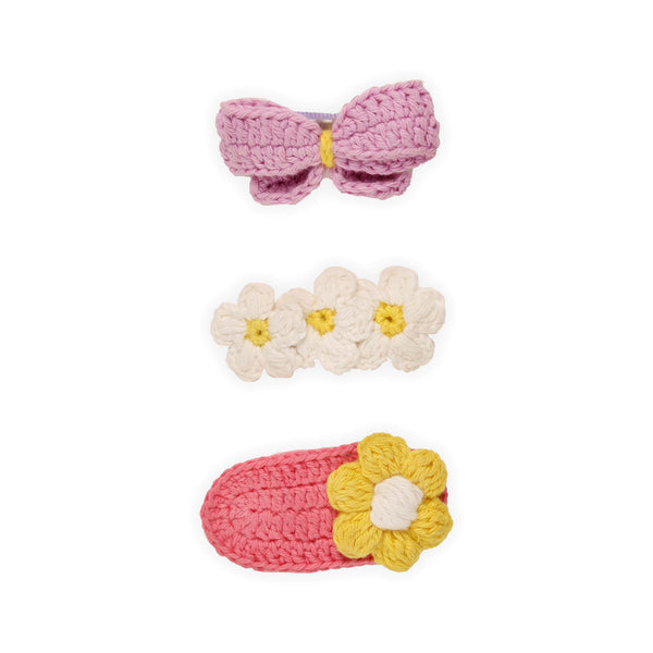 Daisy Me Crochet Hairclips - Pack of 3