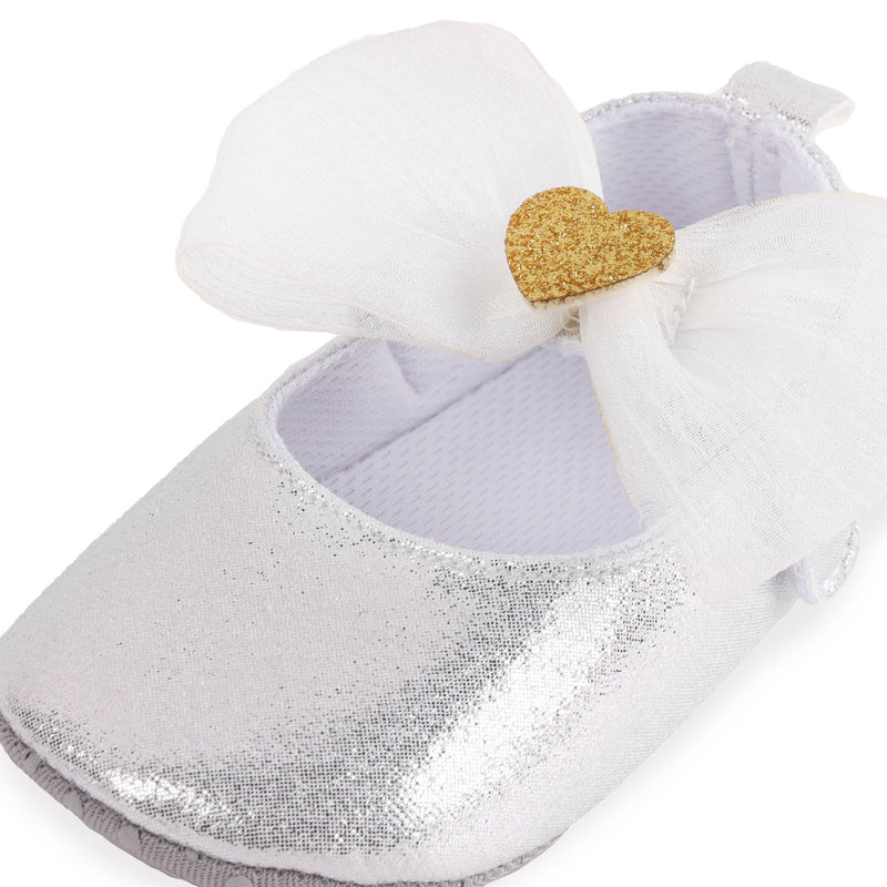 Silver Dazzle Bow Booties