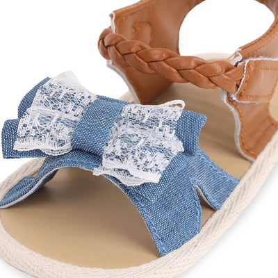 Denim & Lace Baby Sandals