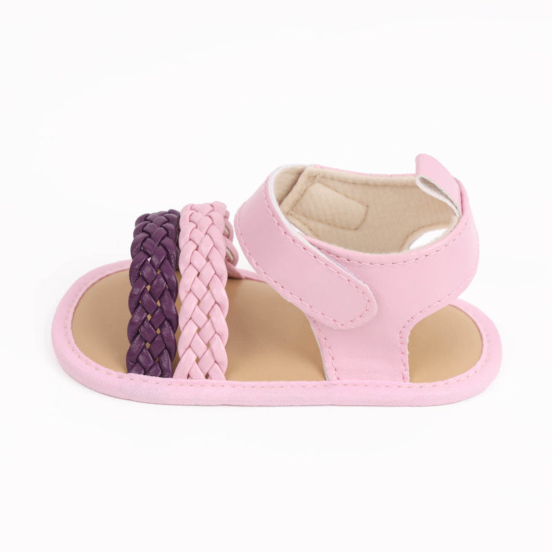 Pink & Purple Braided Sandals