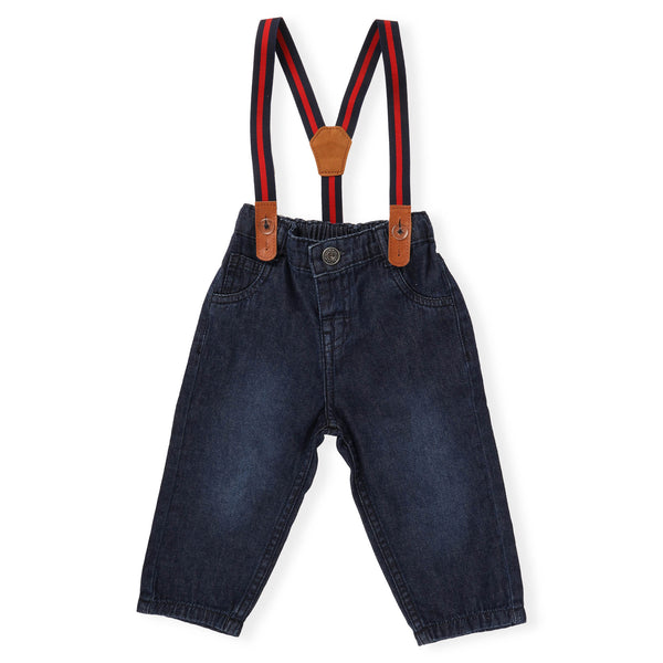 Dapper Demin Baby Pants with Suspenders