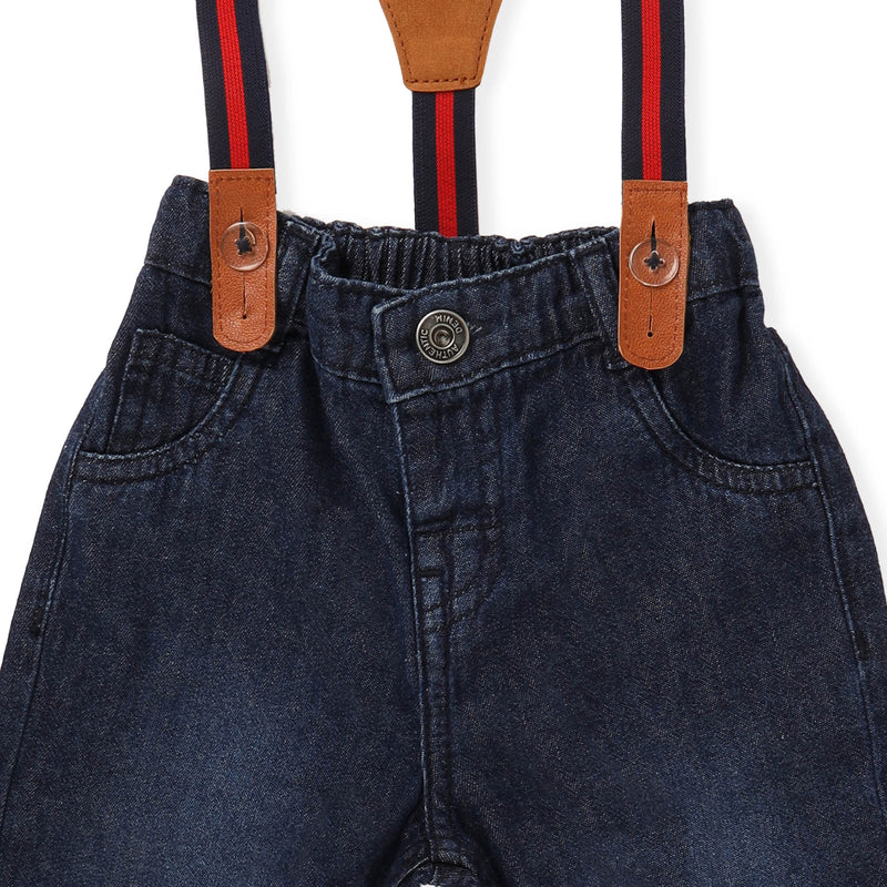 Dapper Demin Baby Pants with Suspenders