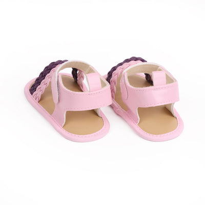 Pink & Purple Braided Sandals